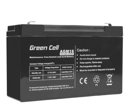 Akumulator do UPS Green Cell Akumulator AGM VRLA  6V 10Ah